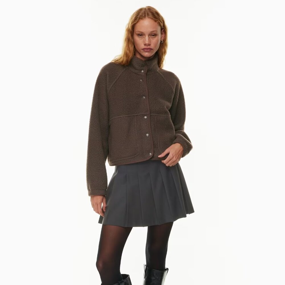 Sunday Best Brown Sherpa Button-Up Jacket - Picture 2 of 8